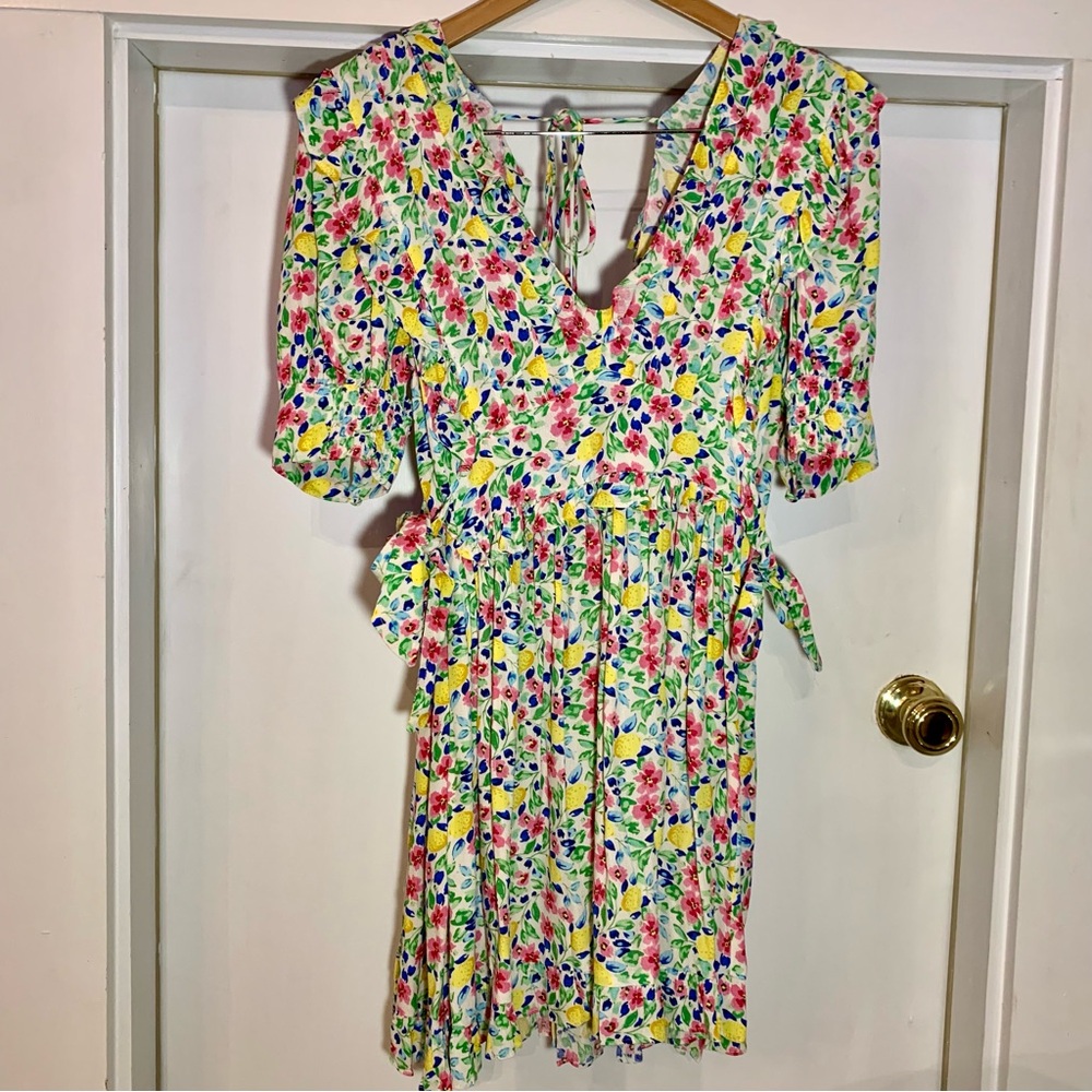 Olivaceous Floral Midi Dress - Multicolor